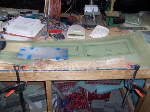 layout o/h console panels and flange cut-out