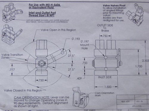 Matco parking brake drawing/instructions