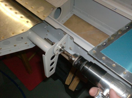 Match drilling the bearing attach hole