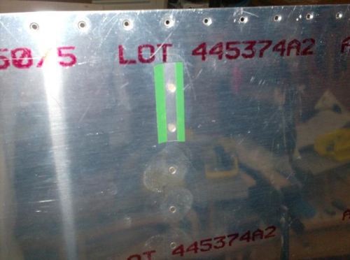 Back riveting last 2 rib holes