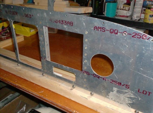 Supports riveted in place