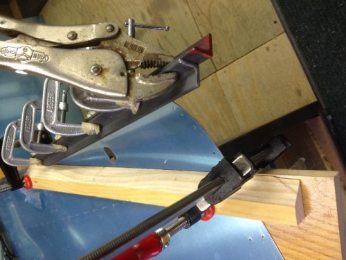 Heavier angle and board ripped for 45 degree angle