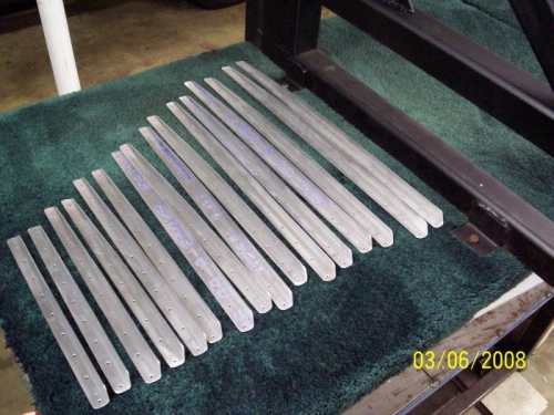 Stiffeners prepared to be dimpled
