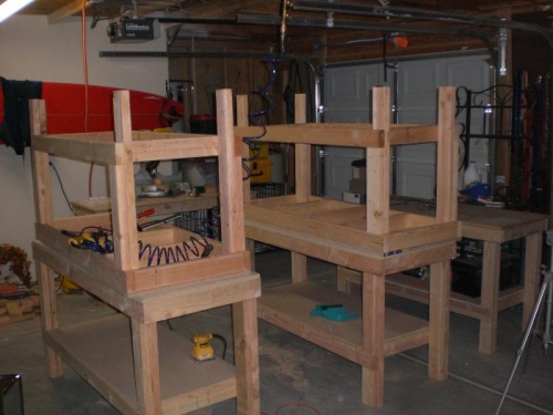 6 work tables in view