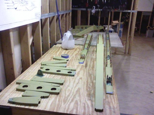 HS & VS spars ready for rivets