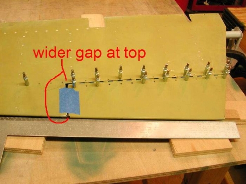 trim tab spacing widens at LE