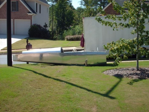 ...a canoe on the front lawn...