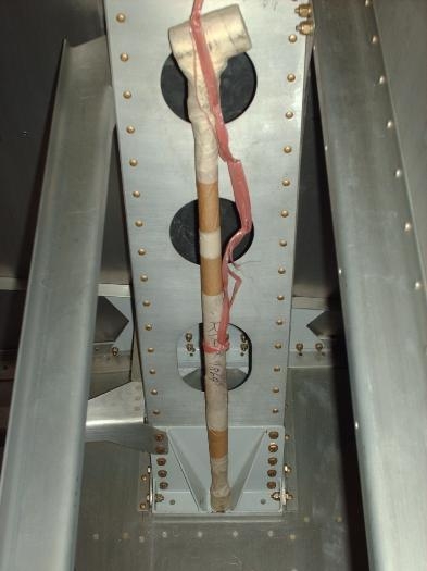 the tailwheel spring gouged the base of the gear leg tower during shipping