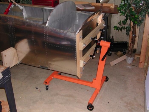 engine stand mounted to firewall