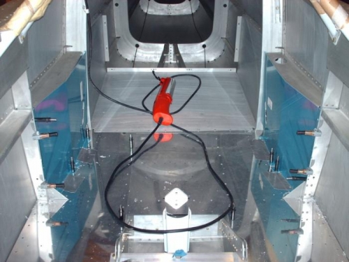 aft cabin covers drilled to floor & bulkheads