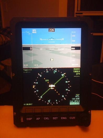 synthetic vision with HSI (only internal gps applied)
