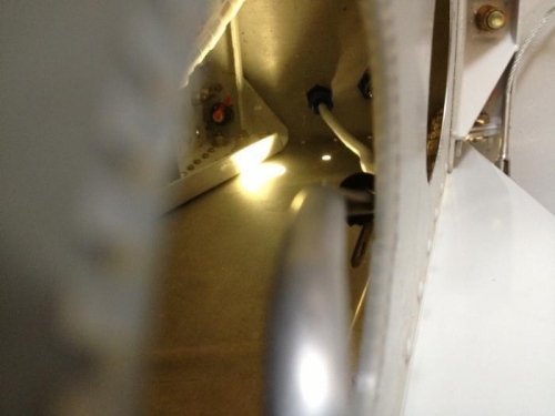 looking down into gear tower