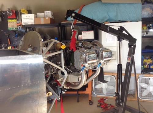 The landing (lower bolts still to go...)