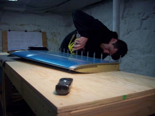 More rivet squeezing.