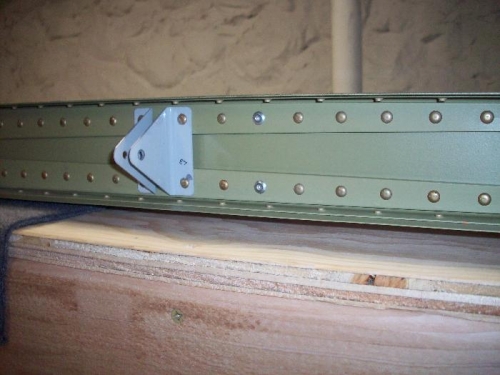 Showing the blind rivets.