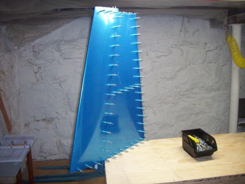 VS skin cleco'd in place.