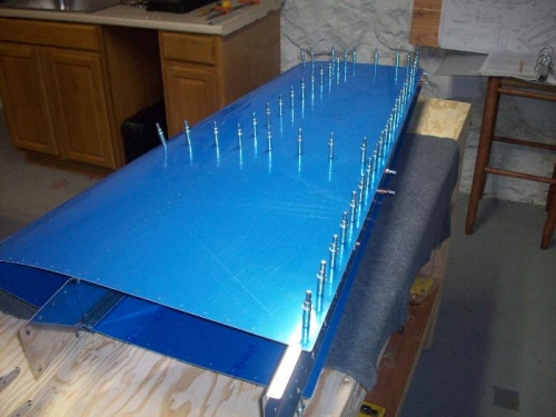 HS-801PP cleco'd in place on the right HS