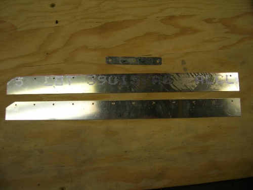 Fabricated rudder parts.