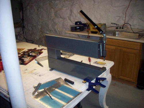 Assembled, and on a temporary bench.