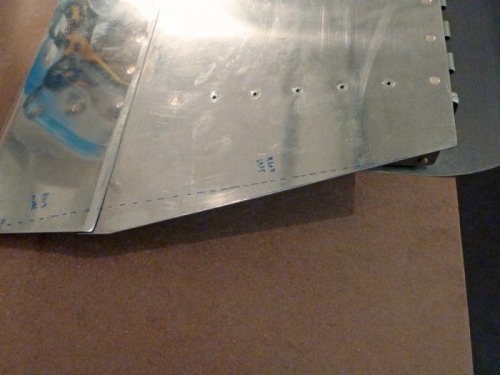 R flap bottom skin, trimmed to match the fuselage.