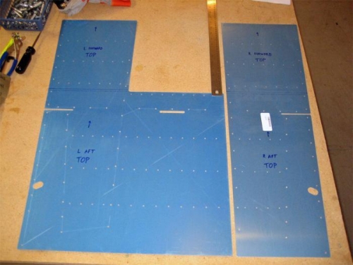 The F-830 and F-831 floorboards, before being split.