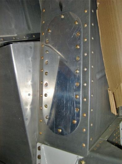 The completed right gear tower access cover.
