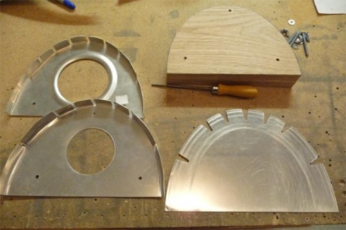 Counterclockwise from top left: Factory part; my first attempt; new part being made; form block.