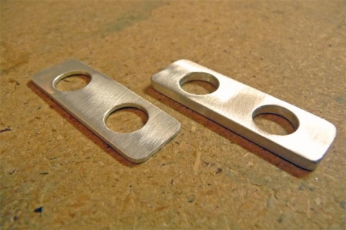 Part on the left was made to plans. The one on the right is the proper thickness to do the job.