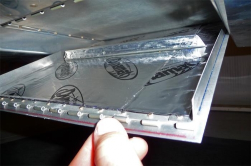 Here's what it looks like installed on the inside of the cooling ramp skin.