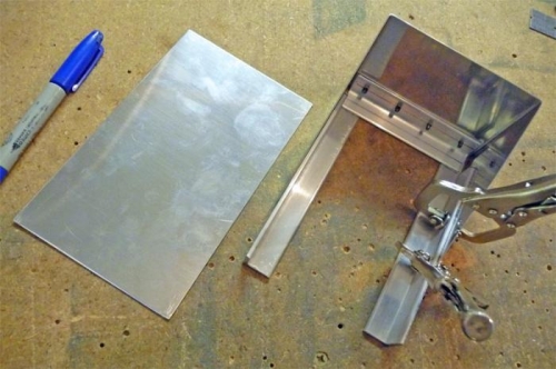 Beginning to fabricate a mount for the dual AHRS unit.