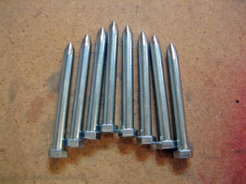 Wing spar pins, made from 7/16
