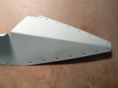 R flap fairing, dimpled and primed.