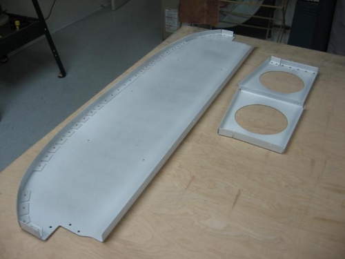 Instrument panel primed and upper angle riveted