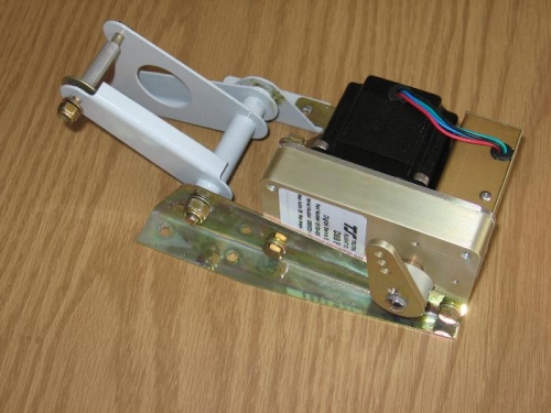 Autopilot roll servo attached to aileron crank assembly