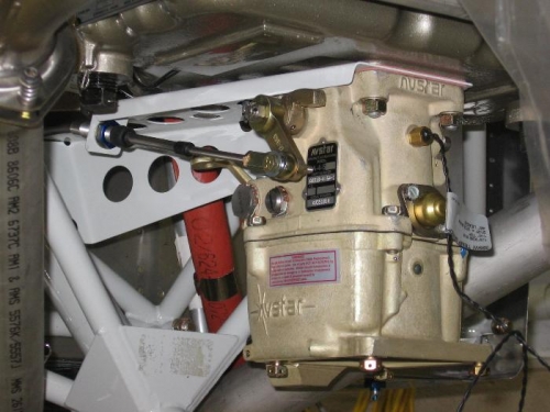 Throttle control cable installed