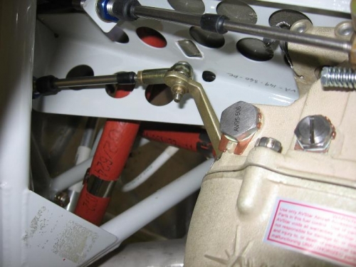 Fuel mixture control cable installed