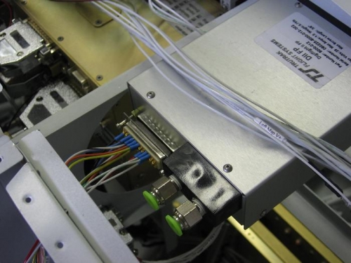 Autopilot roll servo wires soldered to autopilot contol panel connector