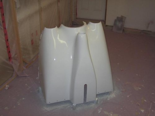 Lower engine cowling painted