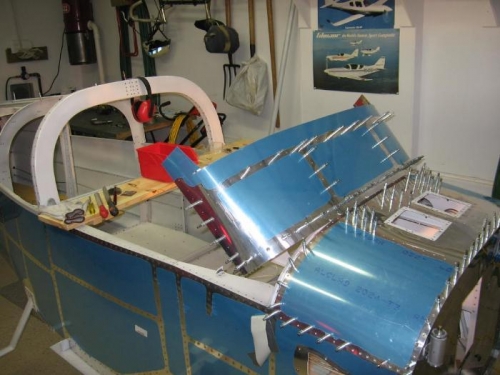 Forward canopy skin trimmed to alleviated interference