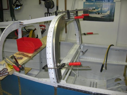 Rear canopy frame preparations