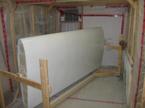 Left wing paint applied