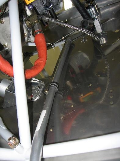 Crankcase breather line installed