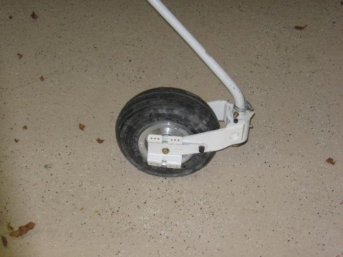 Nose wheel tire tube replaced