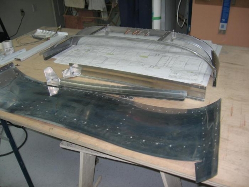 Canopy components match drilled, edge finished, deburred and dimpled or countersunk