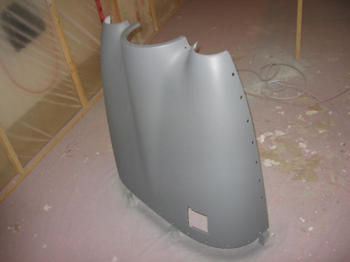 Upper engine cowling UV blocker applied