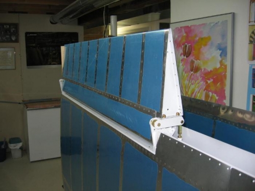 Left aileron installation