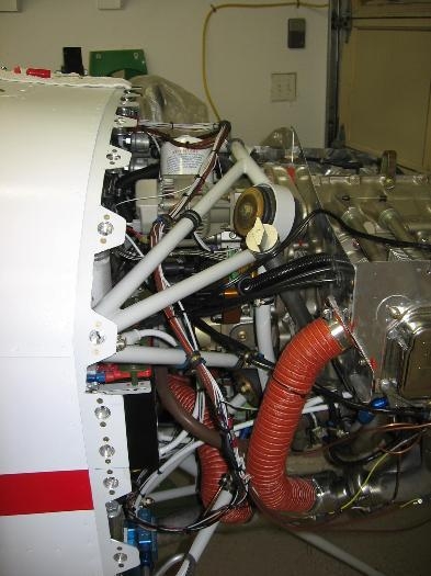 Hooked up firewall forward electrical harness