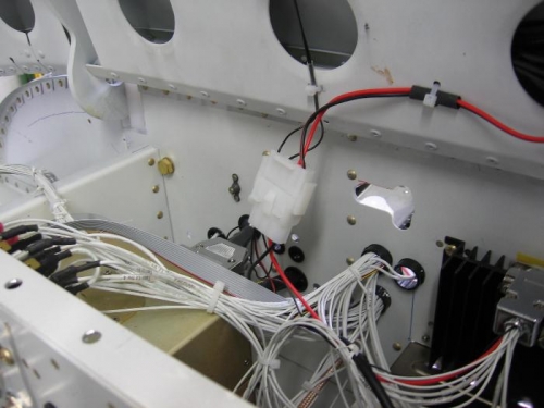 Molex connector installed for canopy wiring