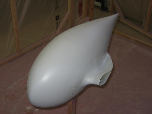 Main wheel fairing primed