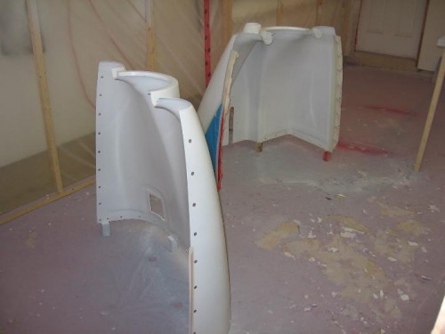 Touch up painting carried out on the engine cowling